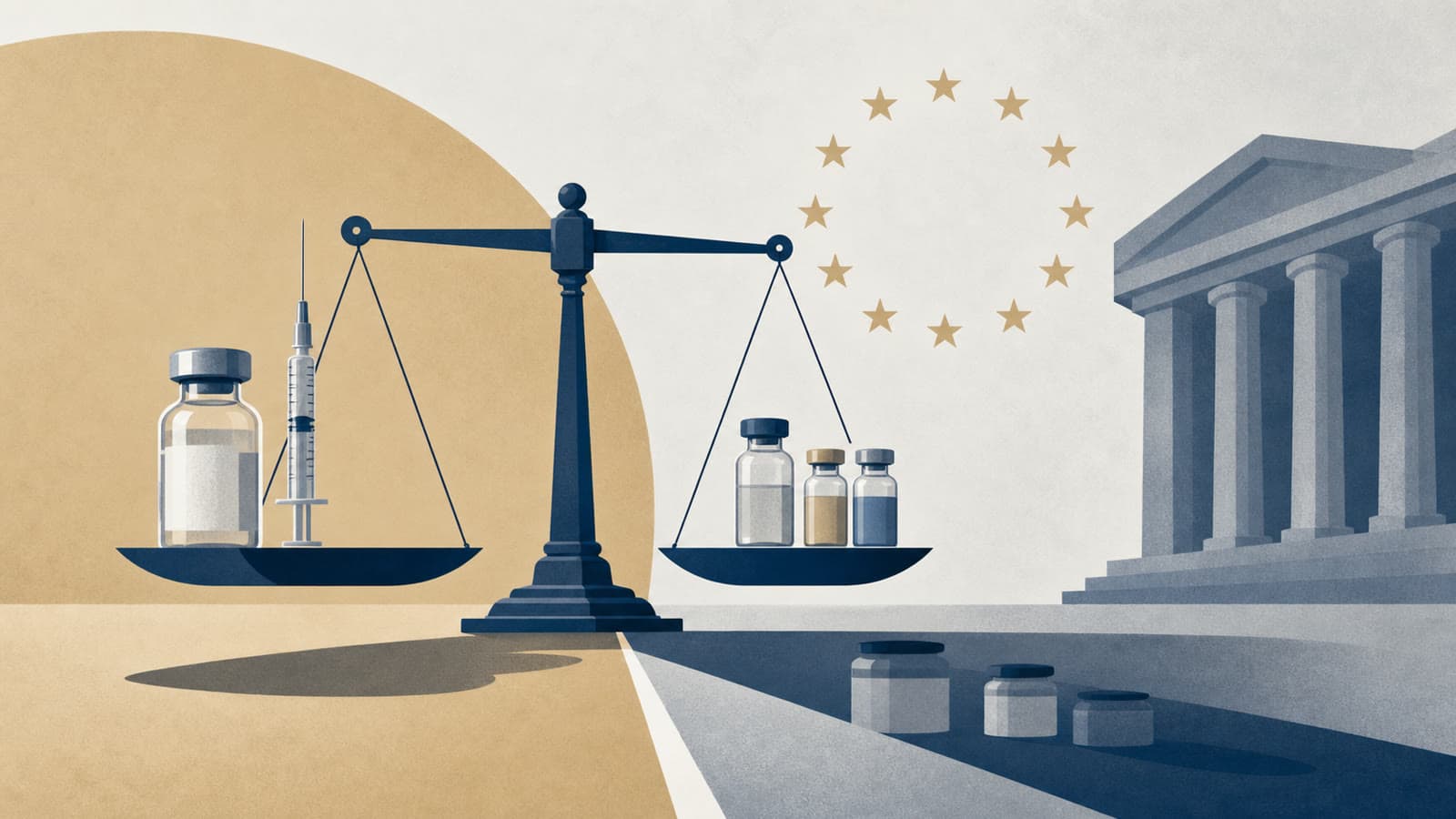 Editorial illustration for: EU Sanofi probe tests the line between vaccine rivalry and exclusionary claims