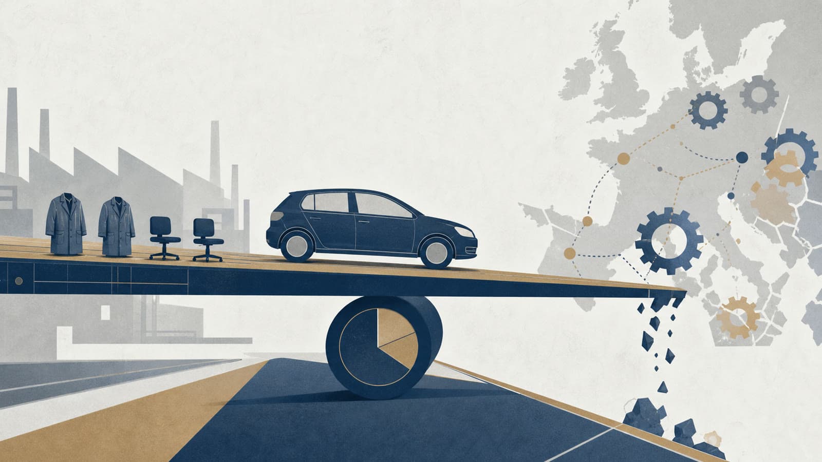 Editorial illustration for: Volkswagen job-cut reports sharpen pressure on Europe's car model