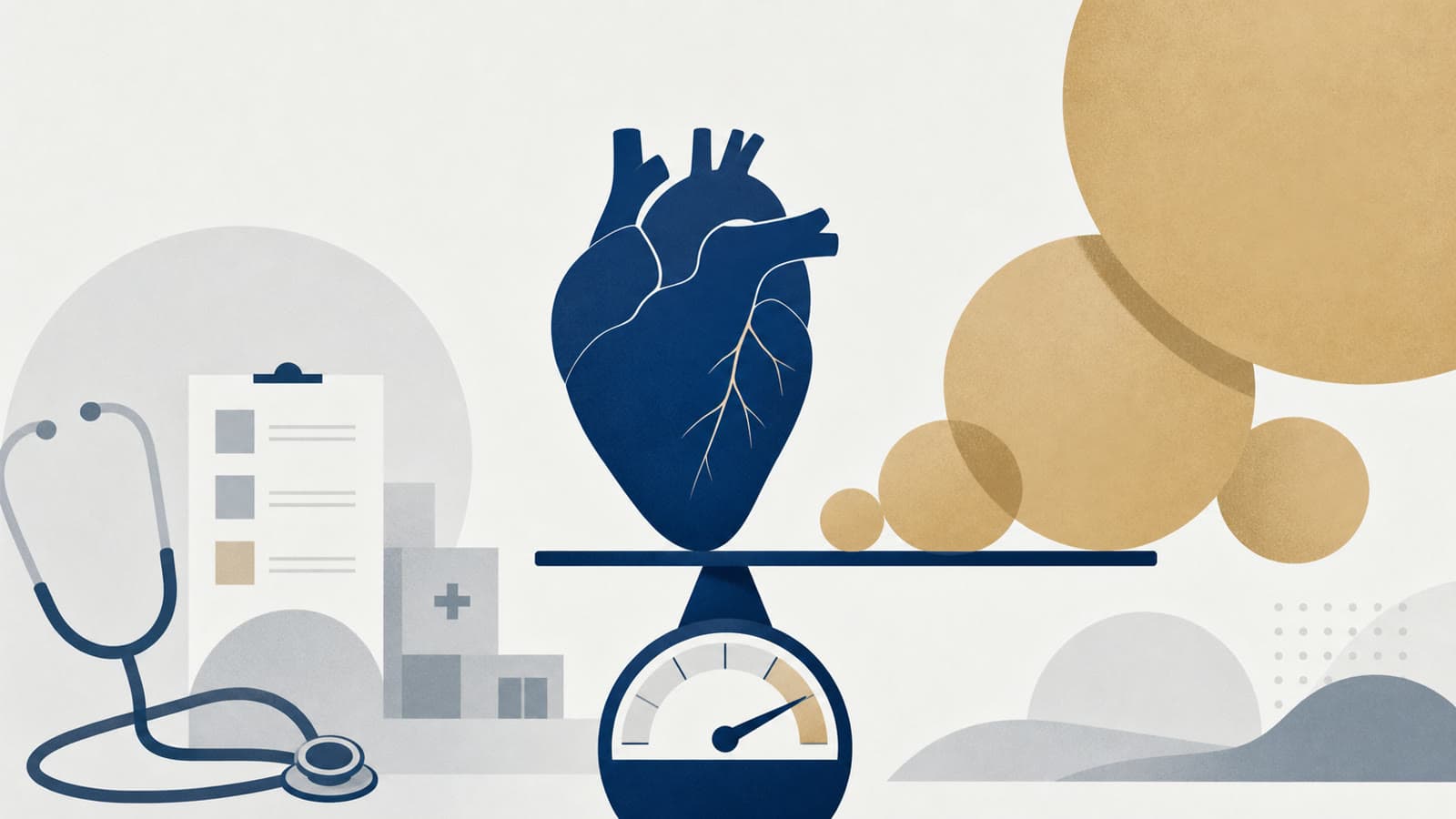 Editorial illustration for: Obesity-linked heart deaths are a prevention-capacity test