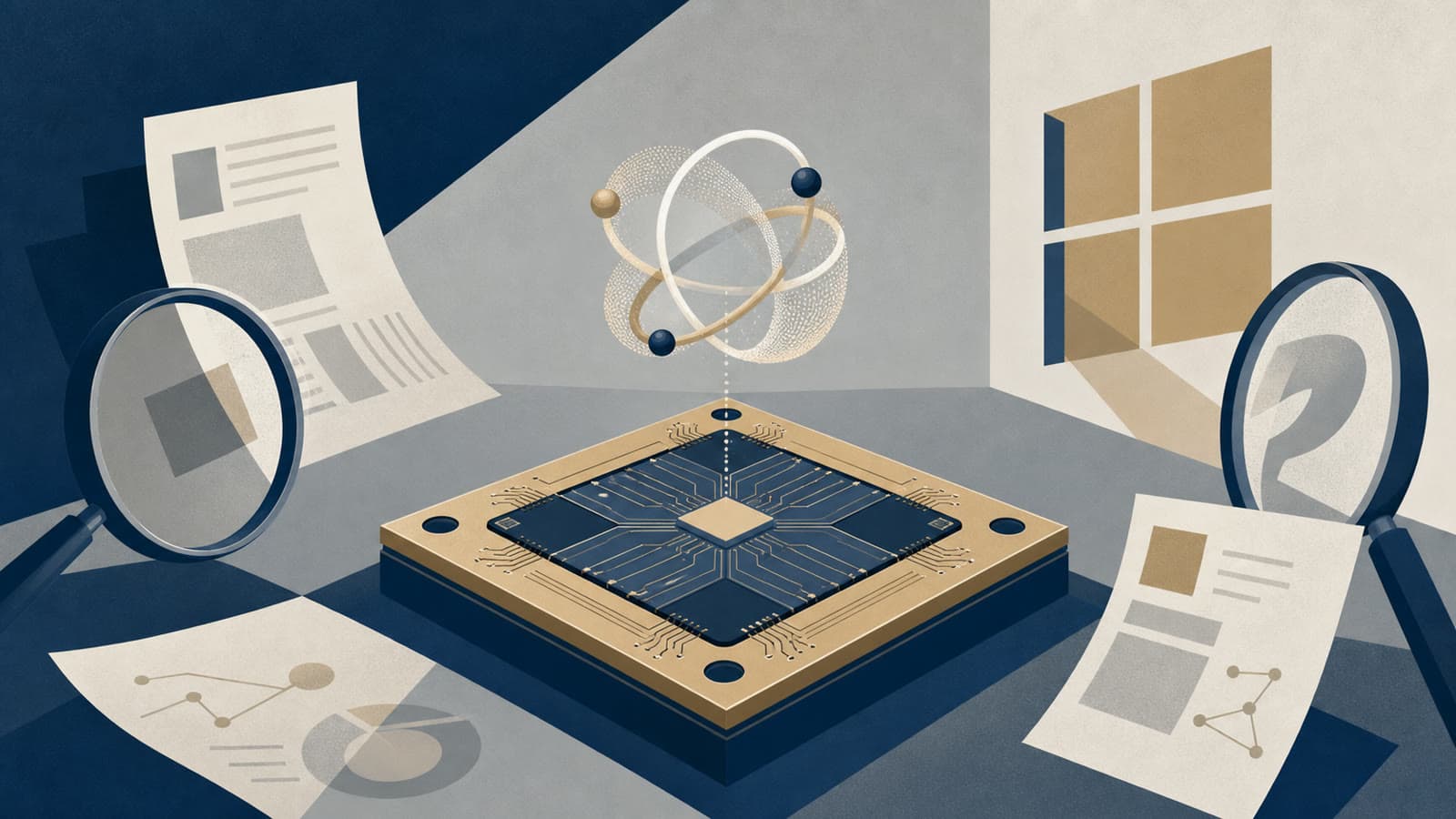 Editorial illustration for: Microsoft announces Majorana 2 quantum chip amid peer-review doubts