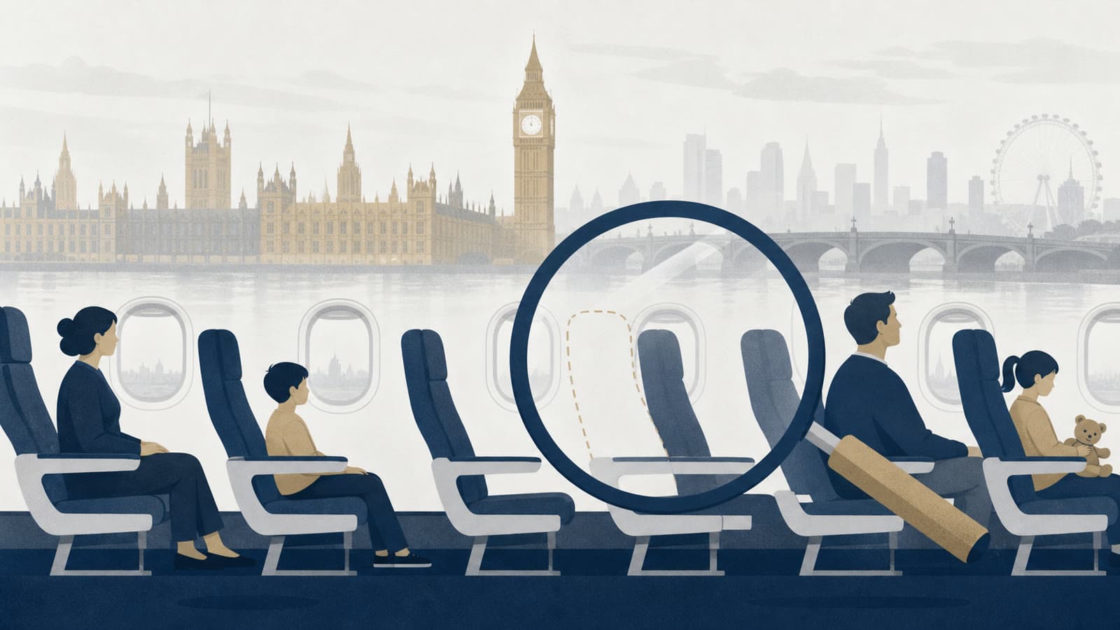 Editorial illustration for: UK competition watchdog investigates Ryanair family seat charge