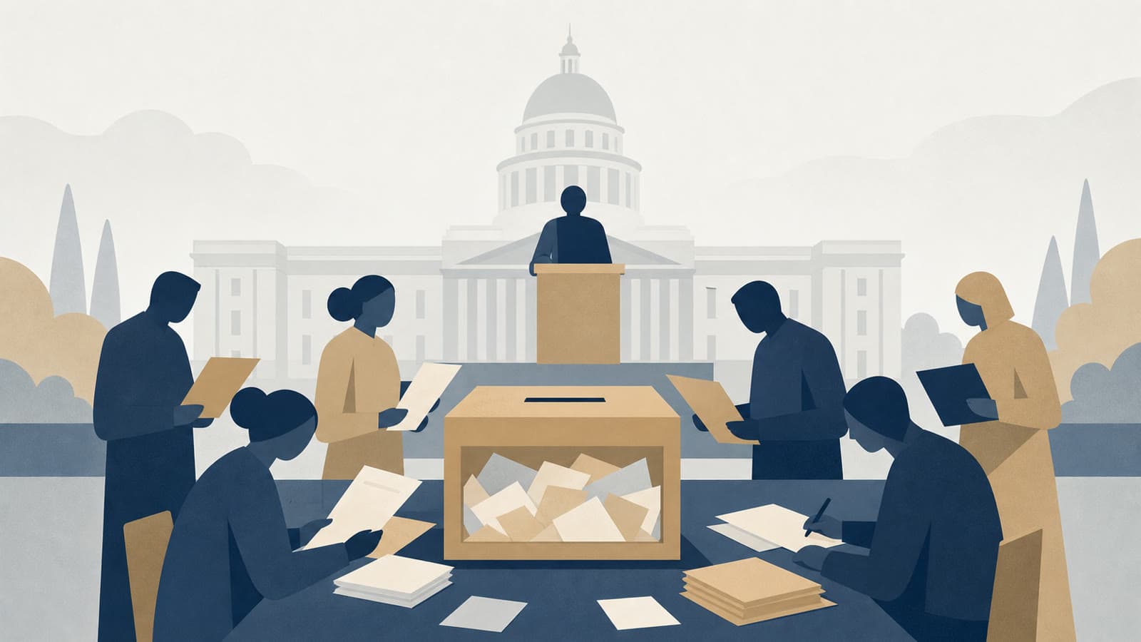 Editorial illustration for: Becerra and Hilton lead California governor primary count