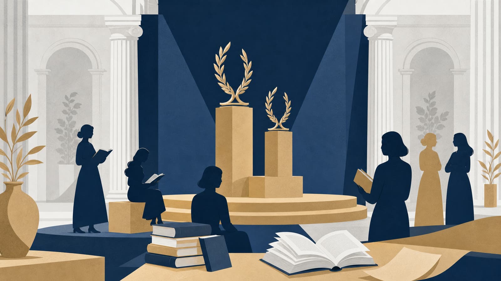 Editorial illustration for: Virginia Evans and Lyse Doucet win 2026 Women’s Prizes