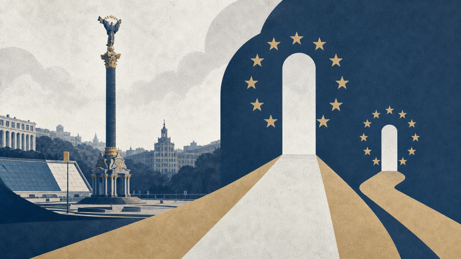 Editorial illustration for: EU agrees to open first accession cluster with Ukraine and Moldova