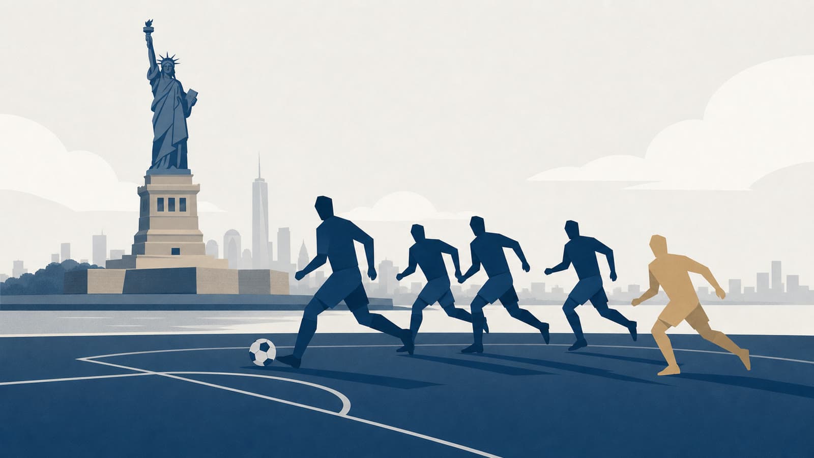 Editorial illustration for: United States beat Paraguay 4-1 in World Cup opener