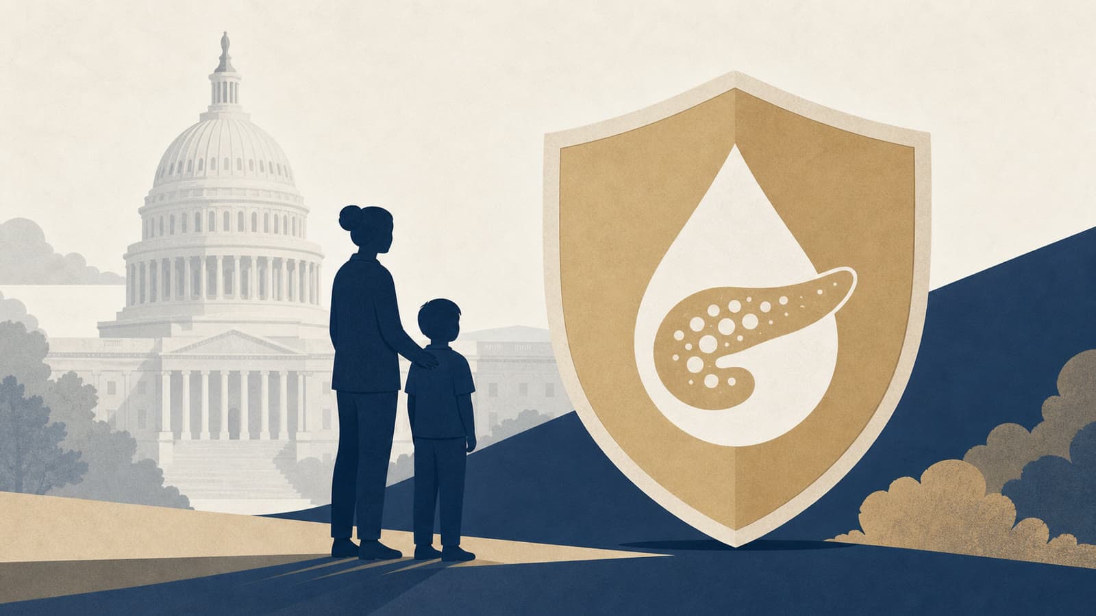 Editorial illustration for: FDA approves Tzield for children recently diagnosed with stage 3 type 1 diabetes