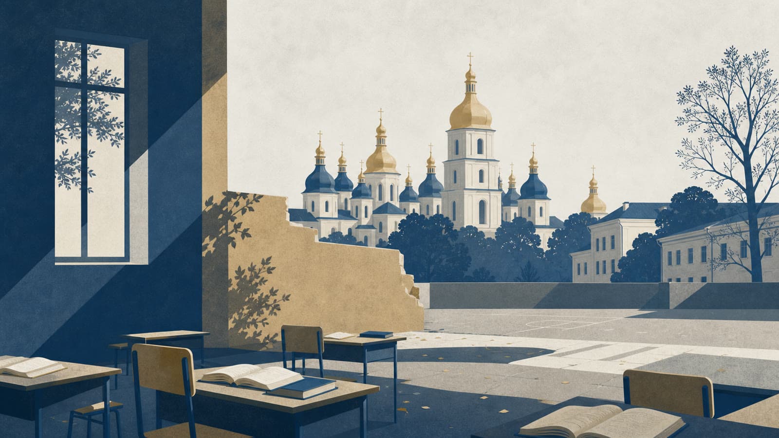 Editorial illustration for: GCPEA says reported attacks on education rose by more than 40% in 2024-2025