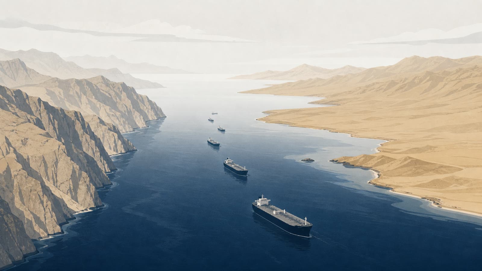 Editorial illustration for: US and Iran say deal would reopen Strait of Hormuz