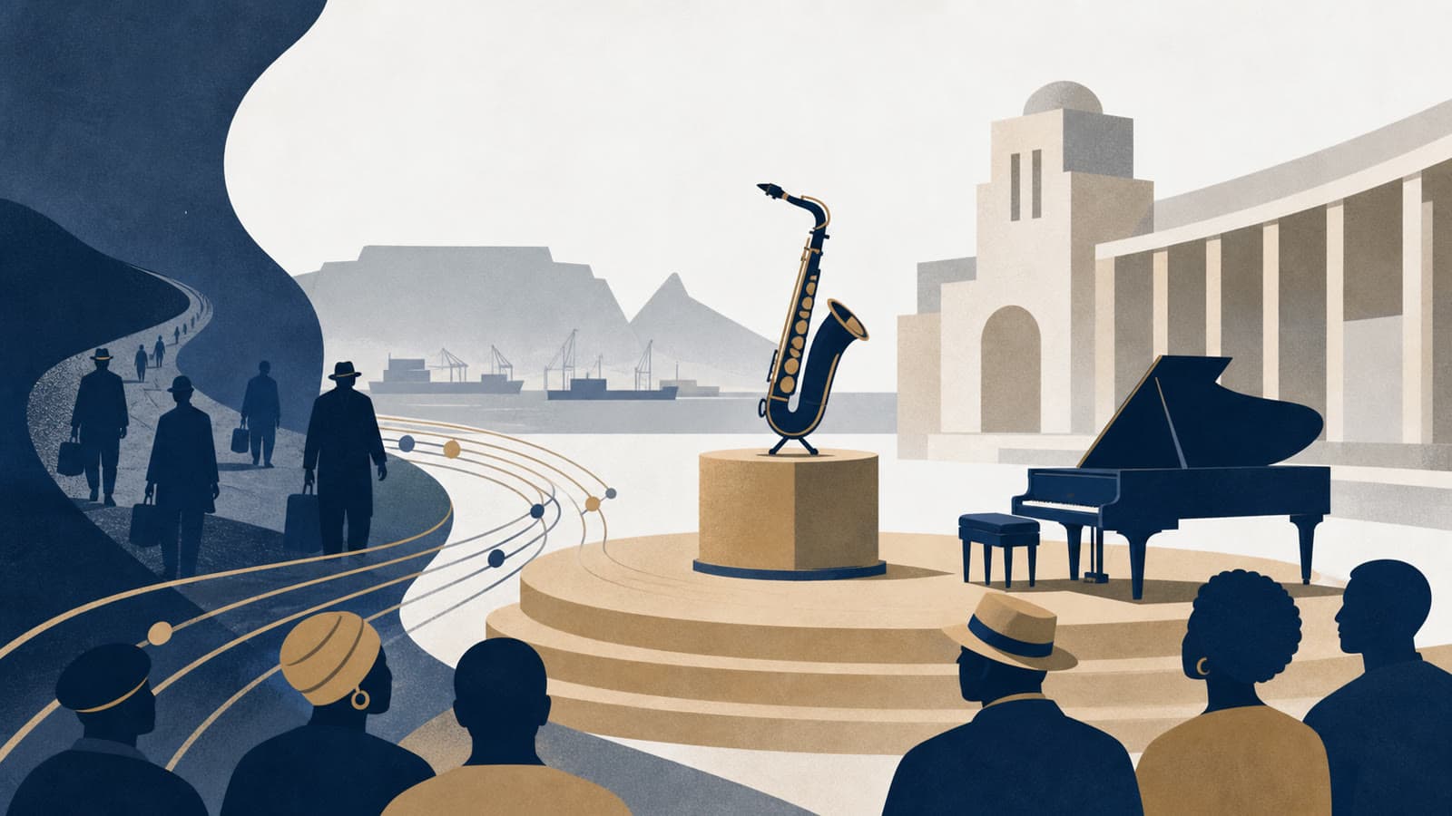 Editorial illustration for: Abdullah Ibrahim's Cape jazz legacy outlives the exile that shaped it