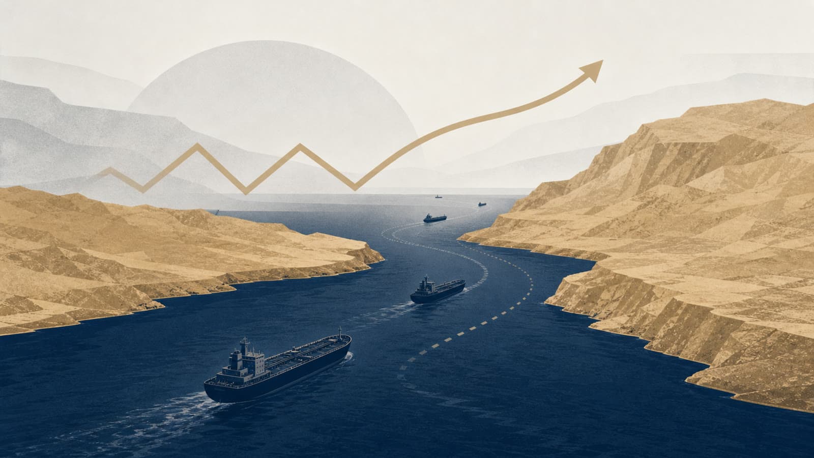Editorial illustration for: Oil's Hormuz relief is faster than the physical recovery
