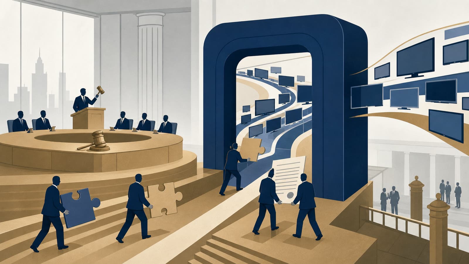 Editorial illustration for: Fox's $22bn Roku deal turns distribution into the prize