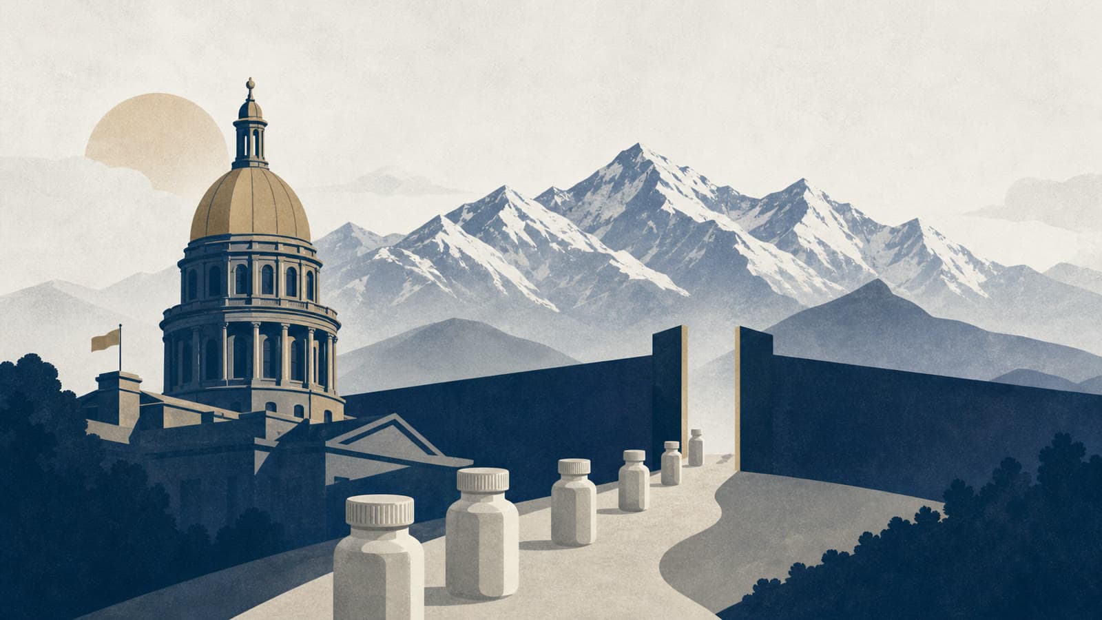 Editorial illustration for: Colorado’s Canadian drug-import approval is only the first gate