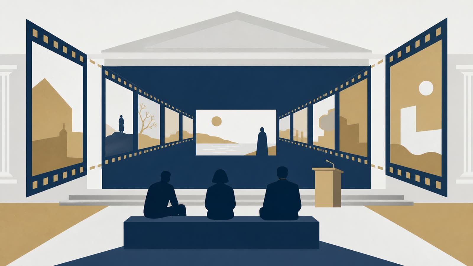 Editorial illustration for: Jarman Award shortlist narrows the frame for UK moving-image art