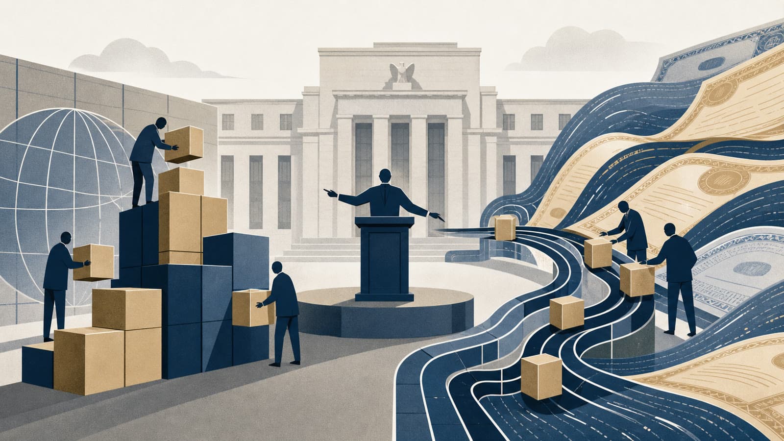 Editorial illustration for: Bank-capital fight moves from Basel rules to Treasury-market liquidity