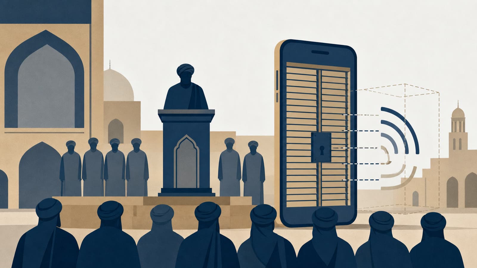 Editorial illustration for: Taliban smartphone order tests how far internal discipline becomes public control