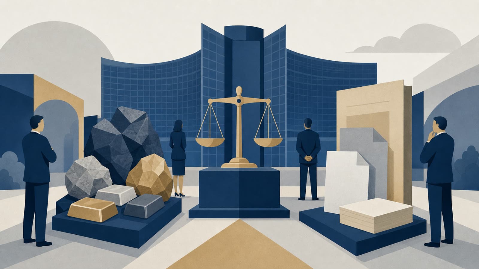 Editorial illustration for: EU critical-minerals push turns into a water-law test