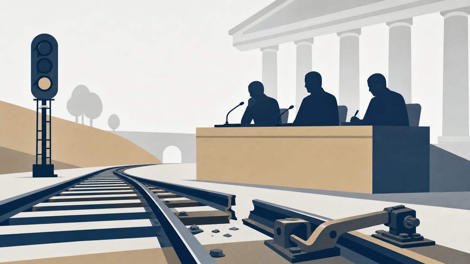 Editorial illustration for: Bedford rail crash leaves investigators with a narrow public-safety question