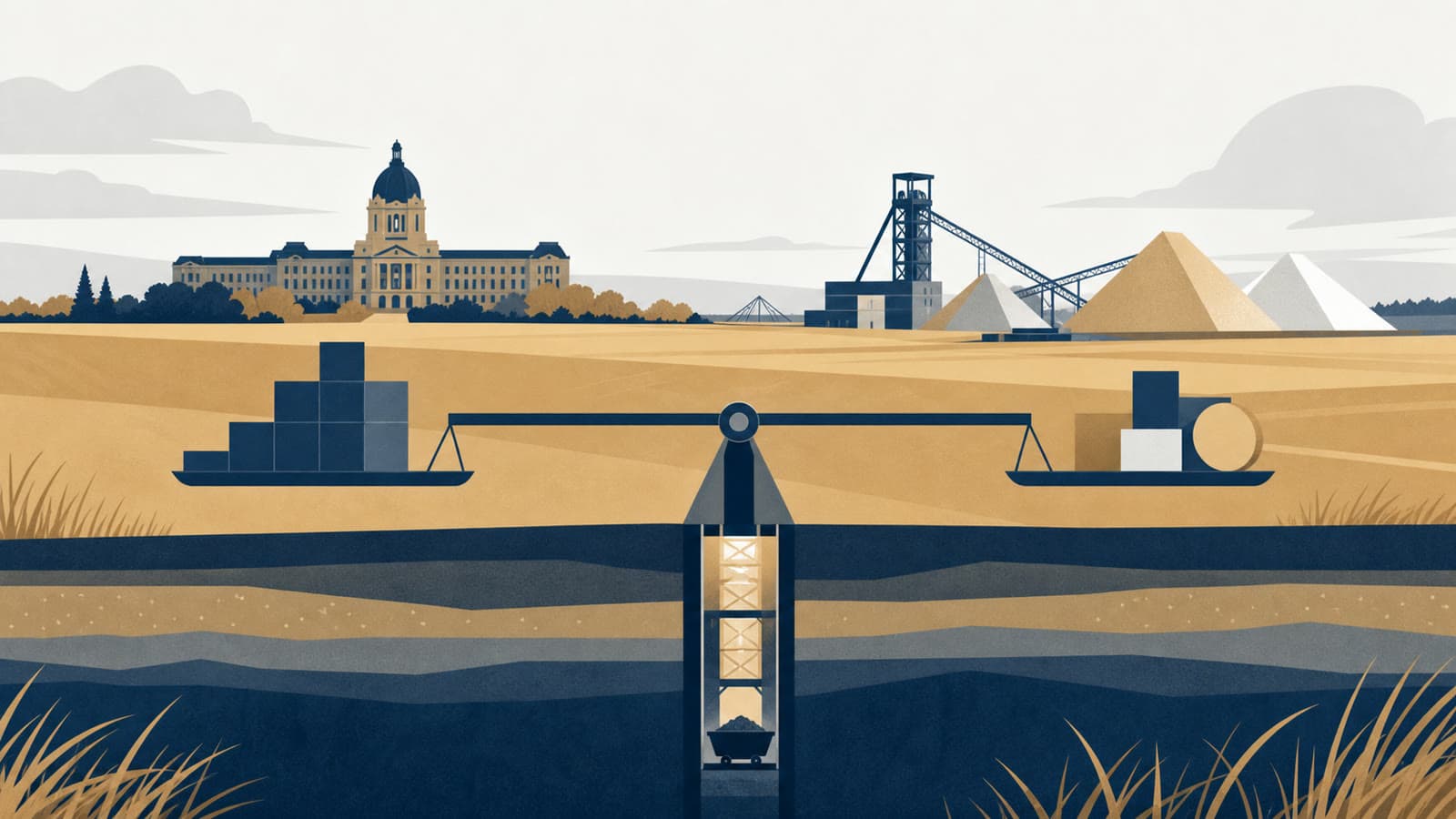 Editorial illustration for: BHP's Jansen potash reset turns diversification into a capital test