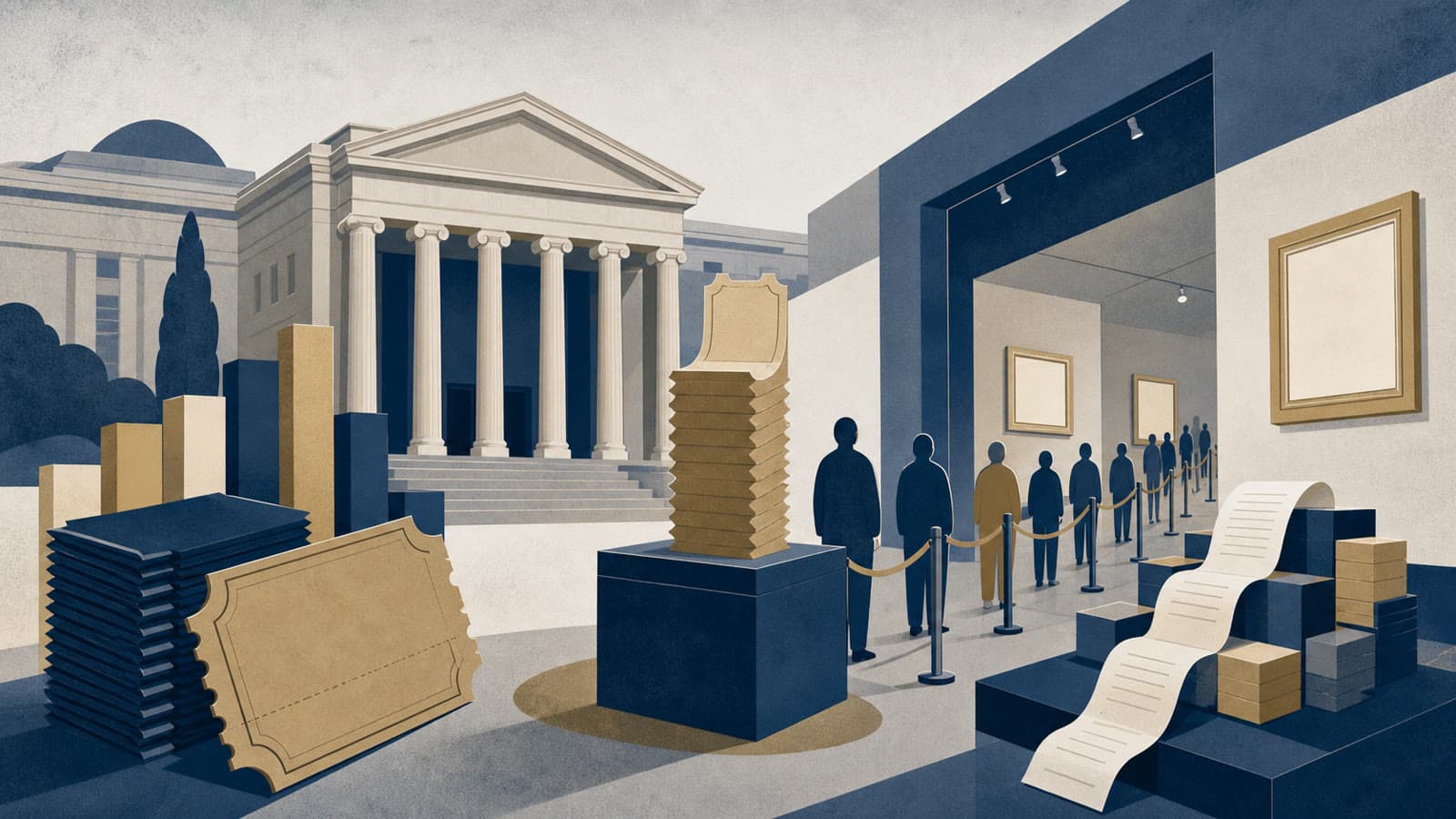 Editorial illustration for: Tate's Kahlo pre-sales turn the blockbuster debate into a numbers story
