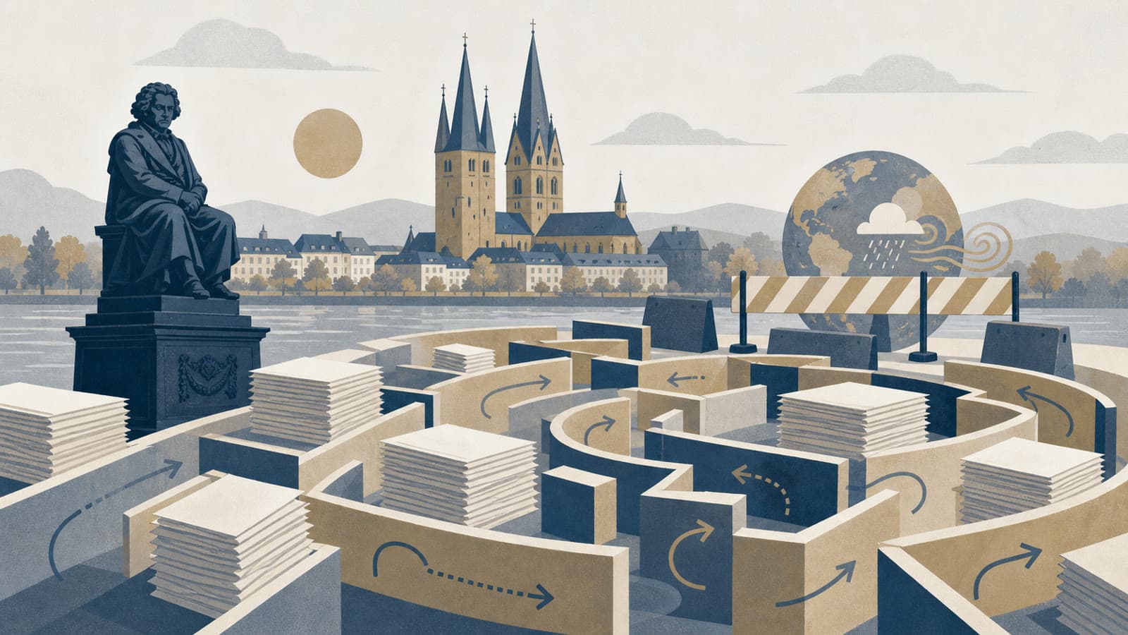 Editorial illustration for: Bonn climate talks leave COP31 with procedure, not delivery