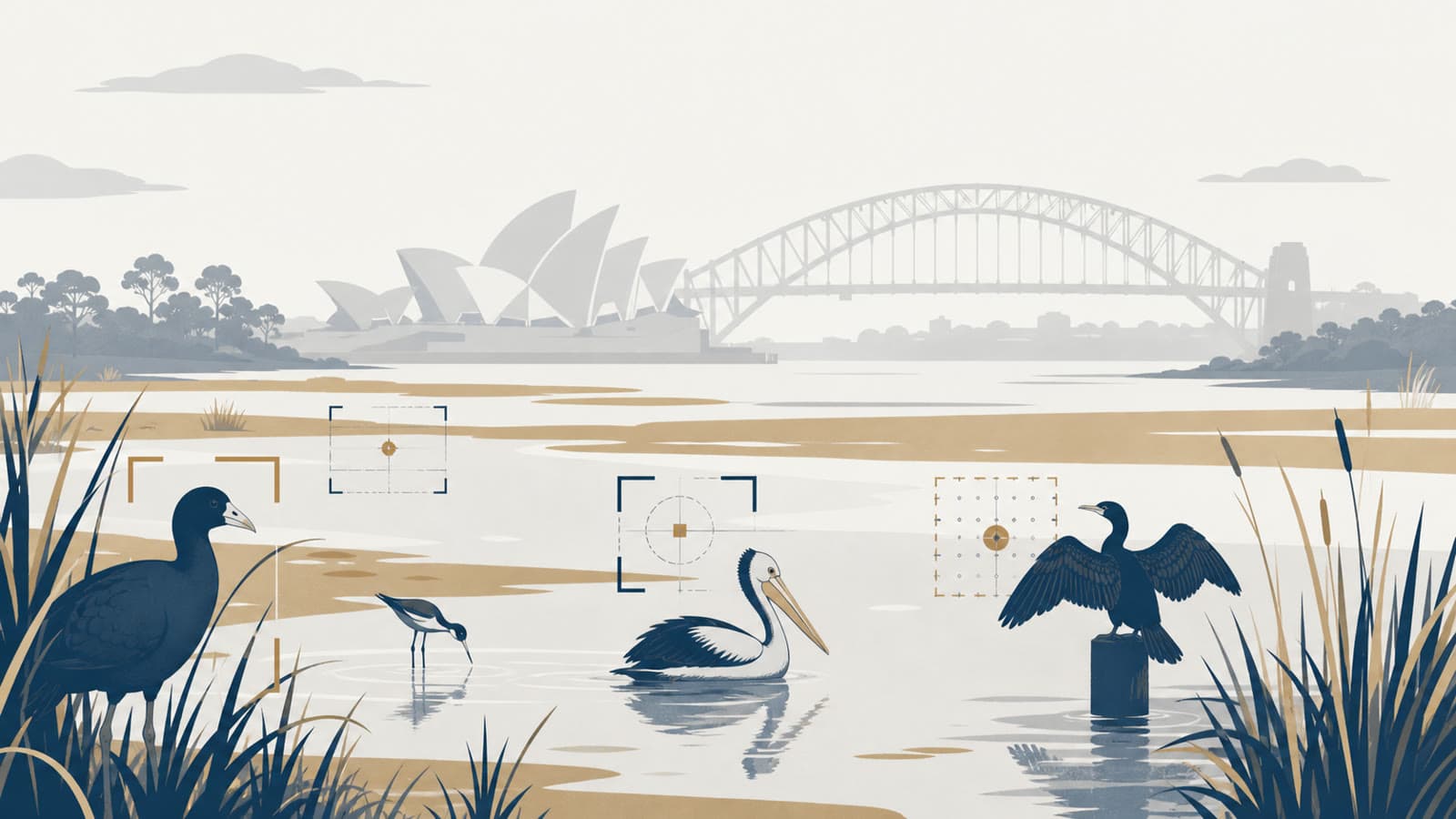 Editorial illustration for: Australia's first H5 bird-flu detection tests wildlife surveillance before poultry is hit
