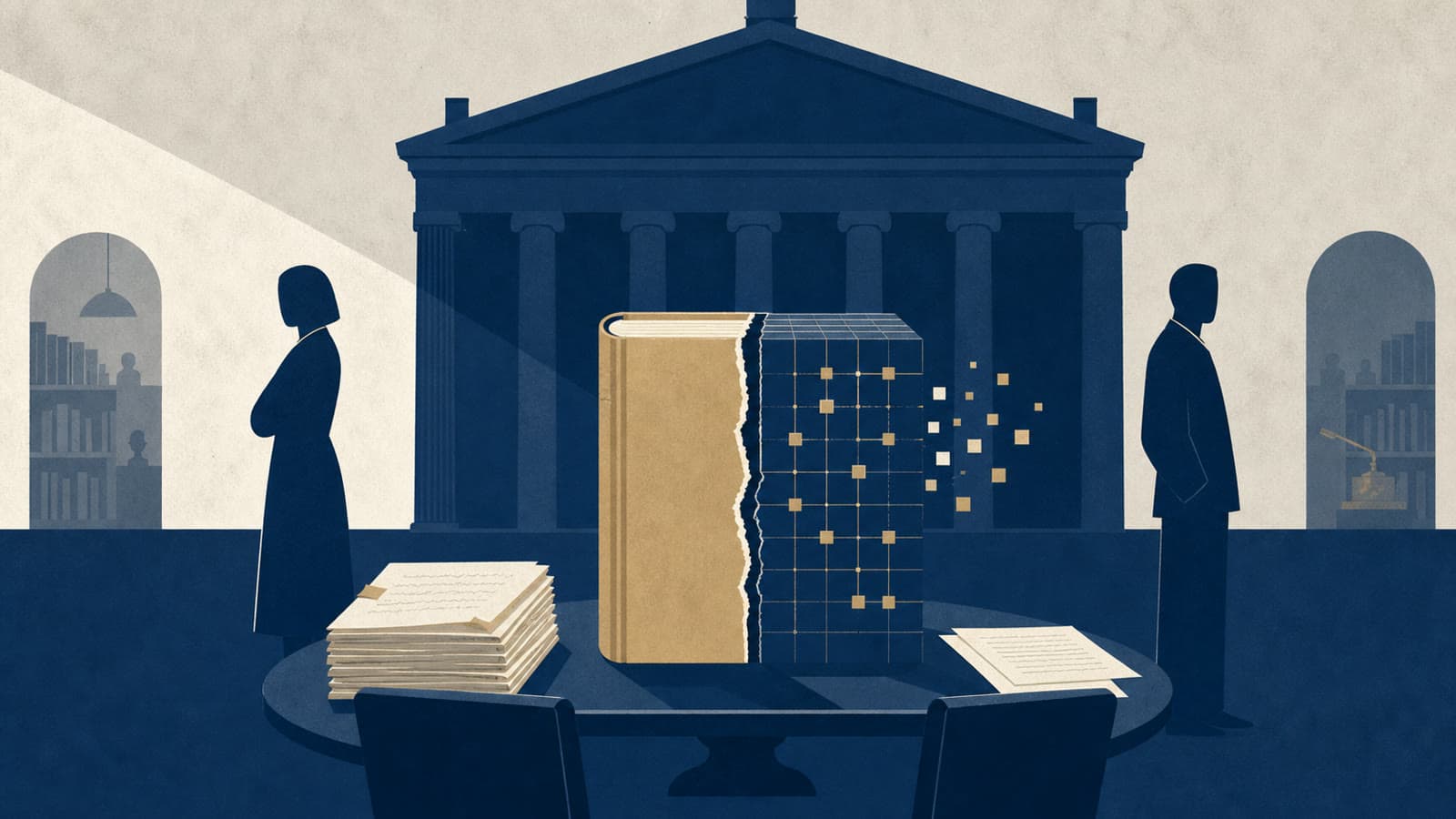 Editorial illustration for: Granta cuts Commonwealth prize partnership after AI dispute tests literary judging rules